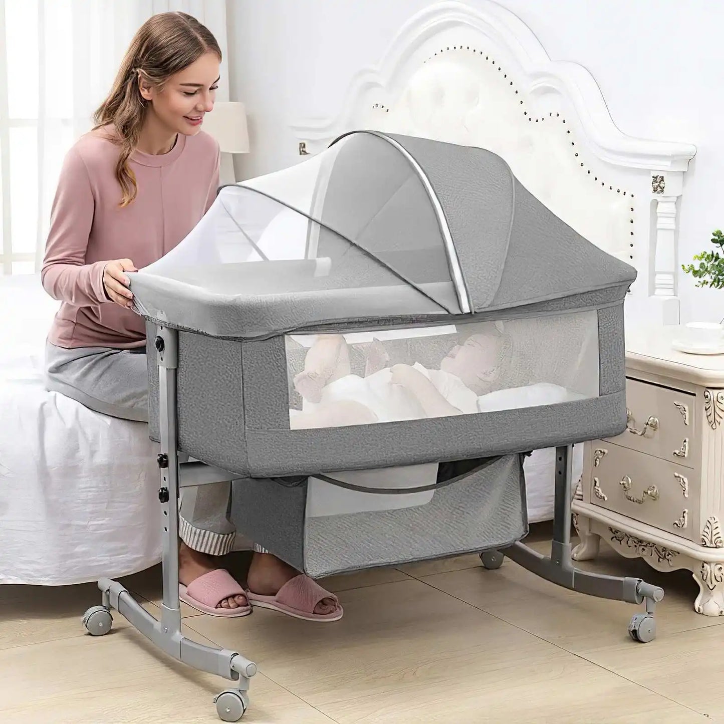 Culla Neonato 3 in 1 – Lettino, Co-Sleeping e Box Gioco