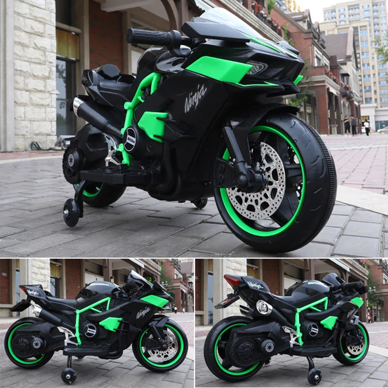 Moto elettrica per bambini dal design realistico, lunga 1,1 metri, perfetta per piccoli piloti dai 3 ai 9 anni.
Dotata di batteria ricaricabile, offre un’esperienza di guida sicura e divertente.