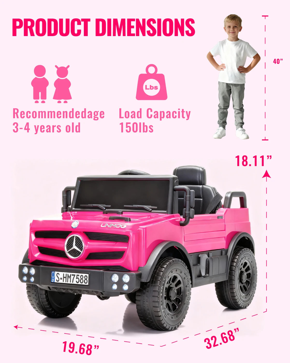 Regala ai tuoi bambini l’avventura in stile fuoristrada con il Mercedes-Benz Unimog elettrico 12V! Dotato di telecomando per i genitori, luci LED, lettore musicale e cintura di sicurezza, offre un’esperienza di guida sicu