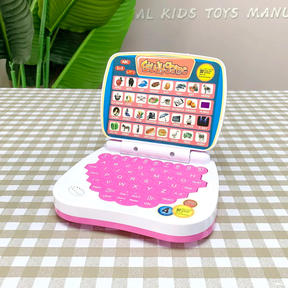 Computer portatile educativo per bambini, giocattolo elettronico prescolare per l’apprendimento delle lingue, regalo per lo sviluppo delle capacità cognitive dei più piccoli