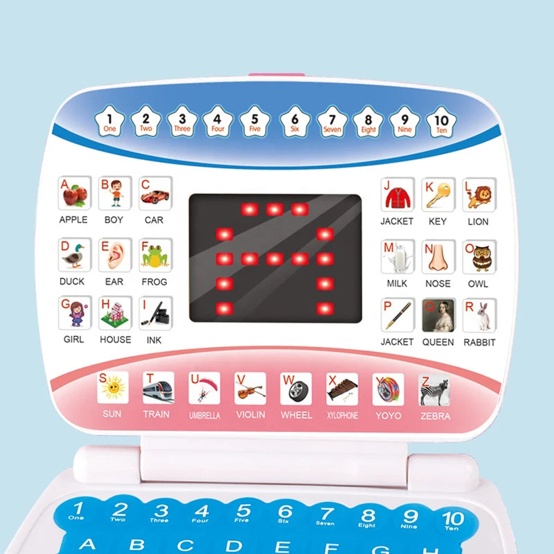 Computer portatile educativo per bambini, giocattolo elettronico prescolare per l’apprendimento delle lingue, regalo per lo sviluppo delle capacità cognitive dei più piccoli