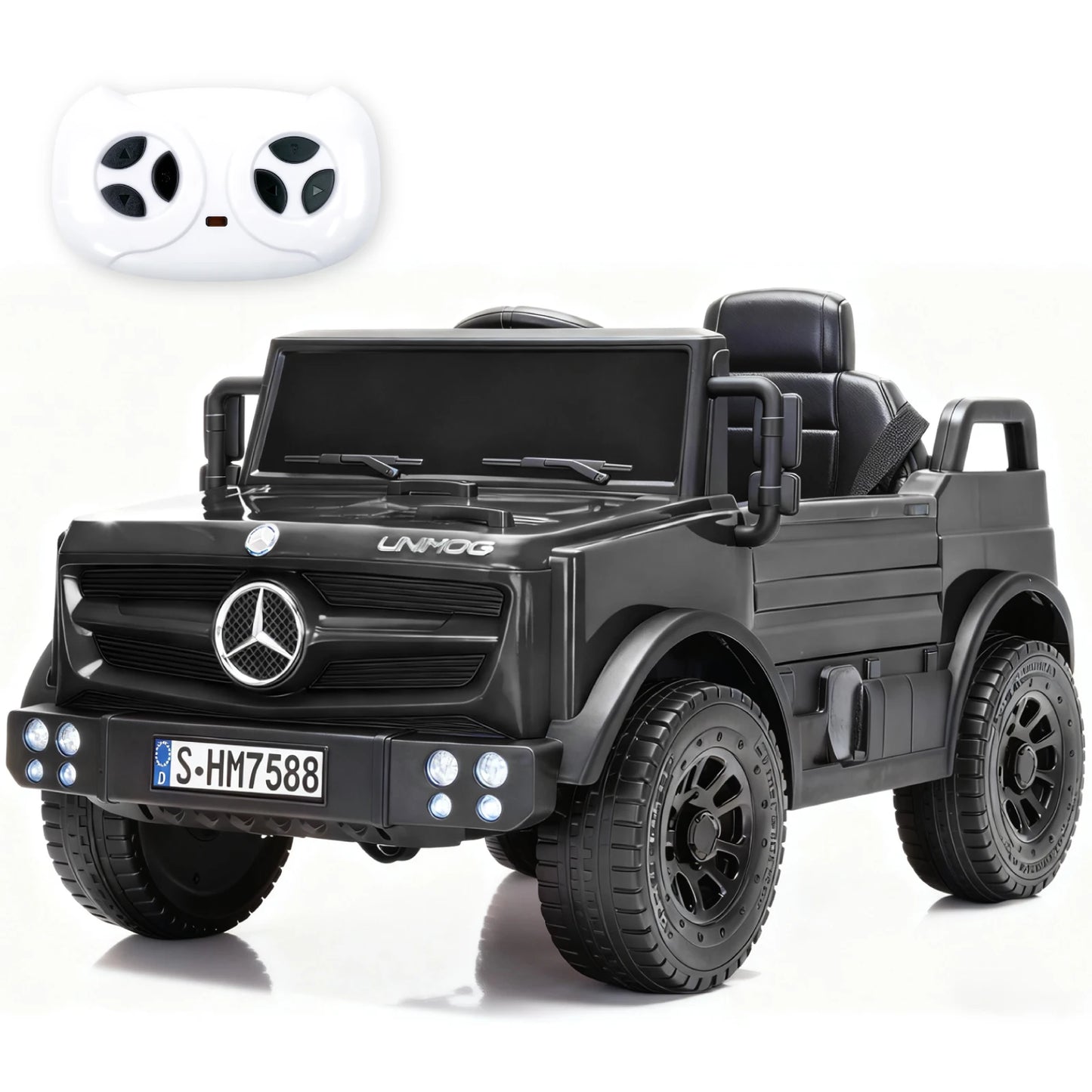 Regala ai tuoi bambini l’avventura in stile fuoristrada con il Mercedes-Benz Unimog elettrico 12V! Dotato di telecomando per i genitori, luci LED, lettore musicale e cintura di sicurezza, offre un’esperienza di guida sicu