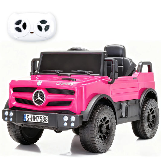 Regala ai tuoi bambini l’avventura in stile fuoristrada con il Mercedes-Benz Unimog elettrico 12V! Dotato di telecomando per i genitori, luci LED, lettore musicale e cintura di sicurezza, offre un’esperienza di guida sicu
