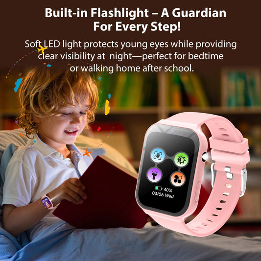 2025 New Smartwatch For Kids HD Camera Flashlight Study Partners Multi Games Calculator Children's Day Birthday Gift Boys Girls