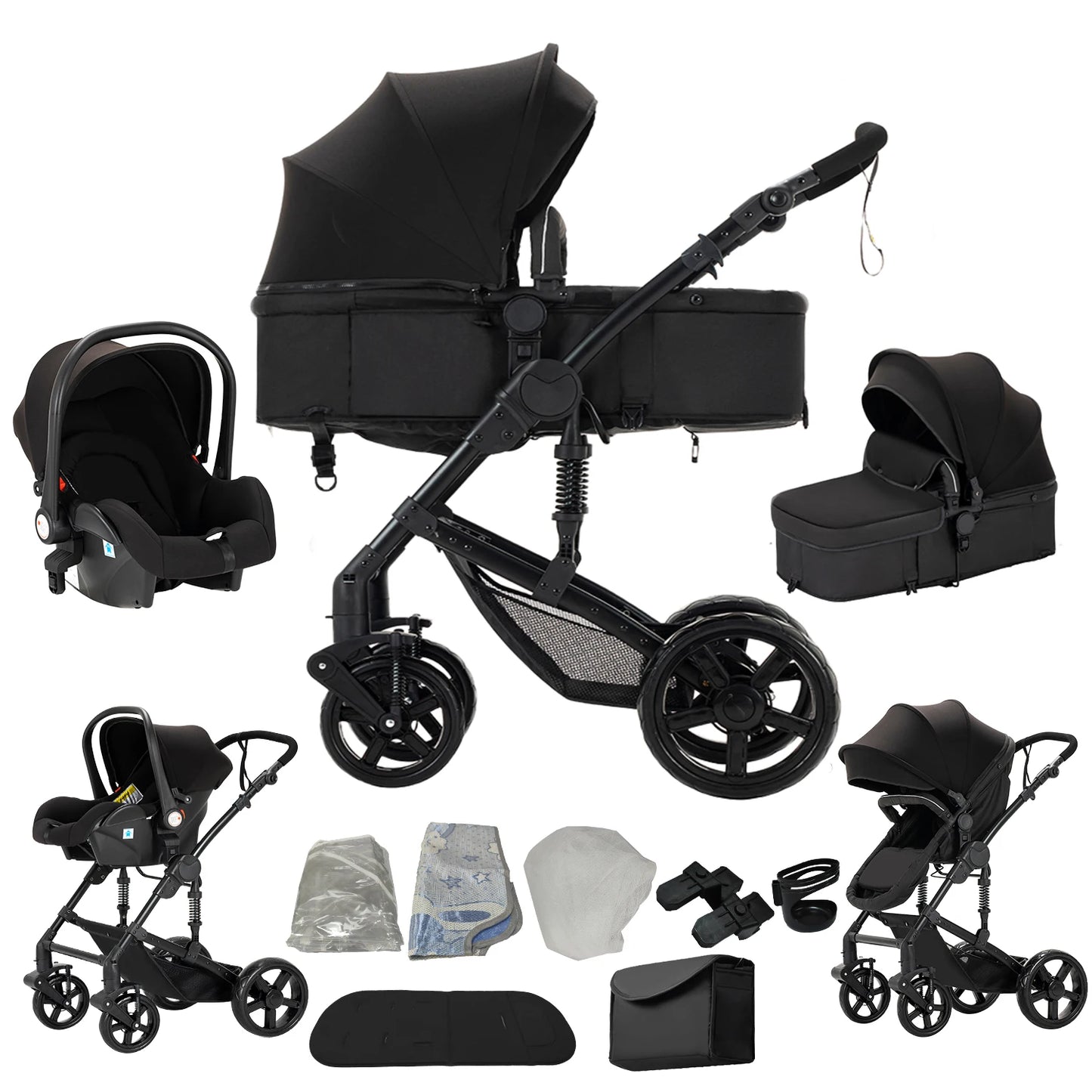 Passeggino 3 in 1 per neonati – Leggero, pieghevole e confortevole, ideale per ogni viaggio
