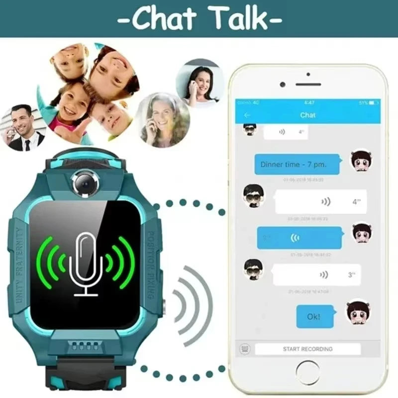 Smartwatch Xiaomi 5G per bambini con SOS, scheda SIM, chiamate, GPS, localizzazione, fotocamera, impermeabile, regalo per bambini e bambine, compatibile con iOS e Android.
