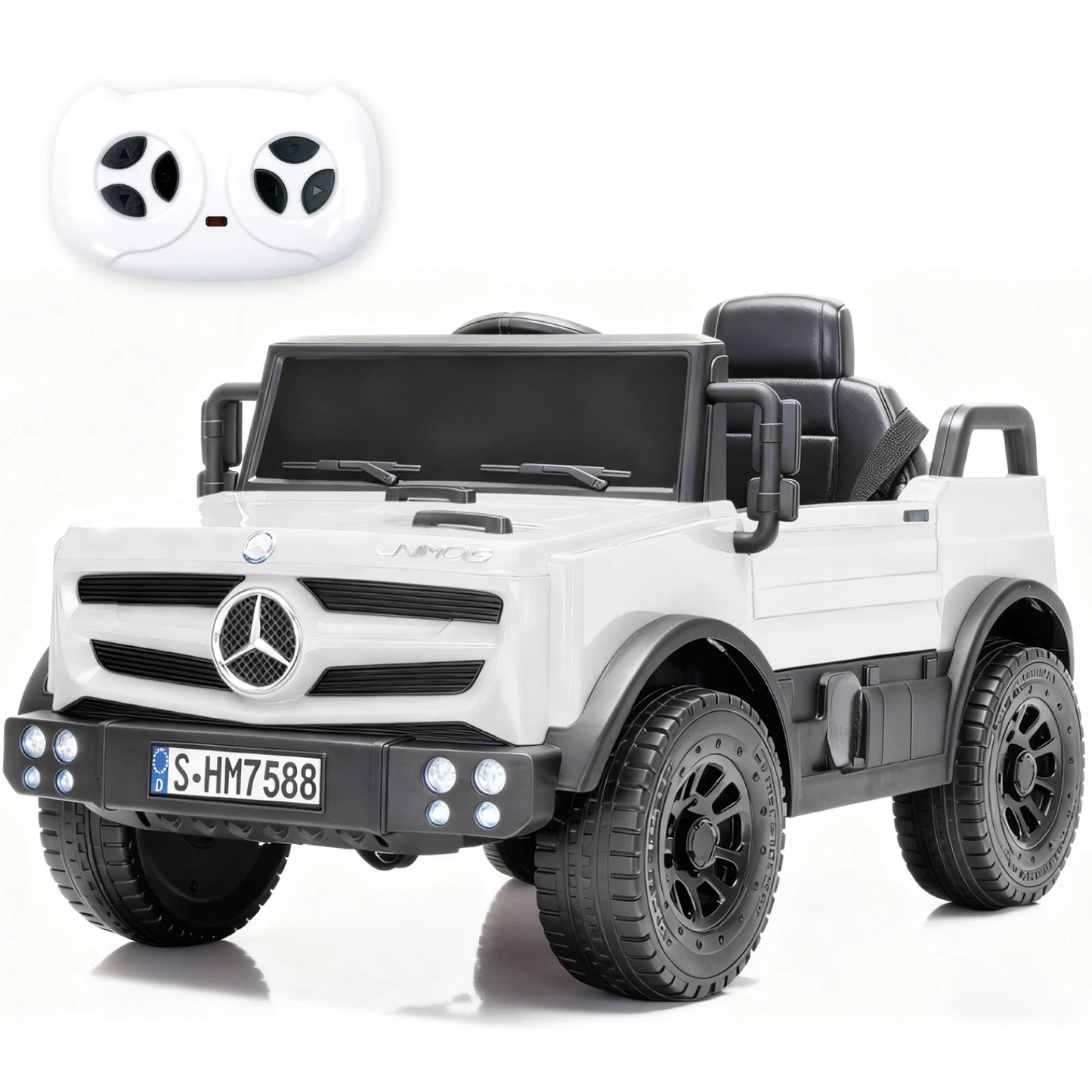 Regala ai tuoi bambini l’avventura in stile fuoristrada con il Mercedes-Benz Unimog elettrico 12V! Dotato di telecomando per i genitori, luci LED, lettore musicale e cintura di sicurezza, offre un’esperienza di guida sicu