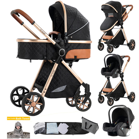 Passeggino 3 in 1 per neonati – Leggero, pieghevole e confortevole, ideale per ogni viaggio