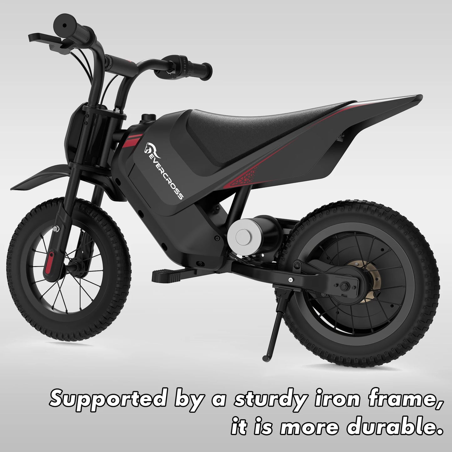 “EVERCROSS TECH EV05M moto elettrica per bambini, 150W, velocità 8/16 km/h, autonomia fino a 10 km, moto da cross da 12 pollici per bambini