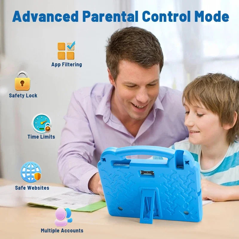 2025 Upgraded Kids Tablet, 10.1" Android 15 Kids Tablet with Parental Control, 5000mAh Battery, 8GB+64GB,Great Gift for Toddlers