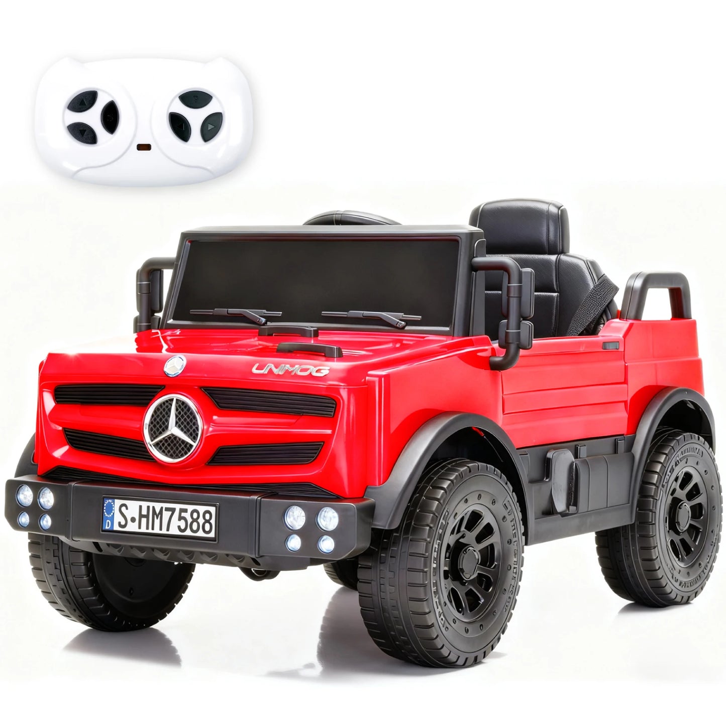 Regala ai tuoi bambini l’avventura in stile fuoristrada con il Mercedes-Benz Unimog elettrico 12V! Dotato di telecomando per i genitori, luci LED, lettore musicale e cintura di sicurezza, offre un’esperienza di guida sicu