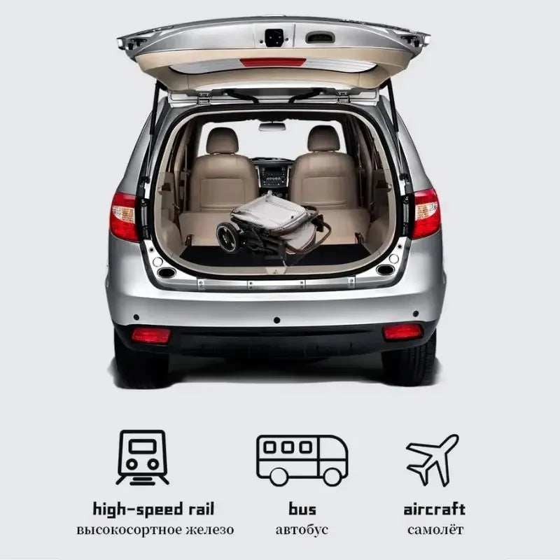 Passeggino per Bambini Altezza Elevata Portatile Ultraleggero Neonati Ammortizzante Passeggino da Viaggio Dondolo per Neonati Per Bambini da 0 a 4 Anni
