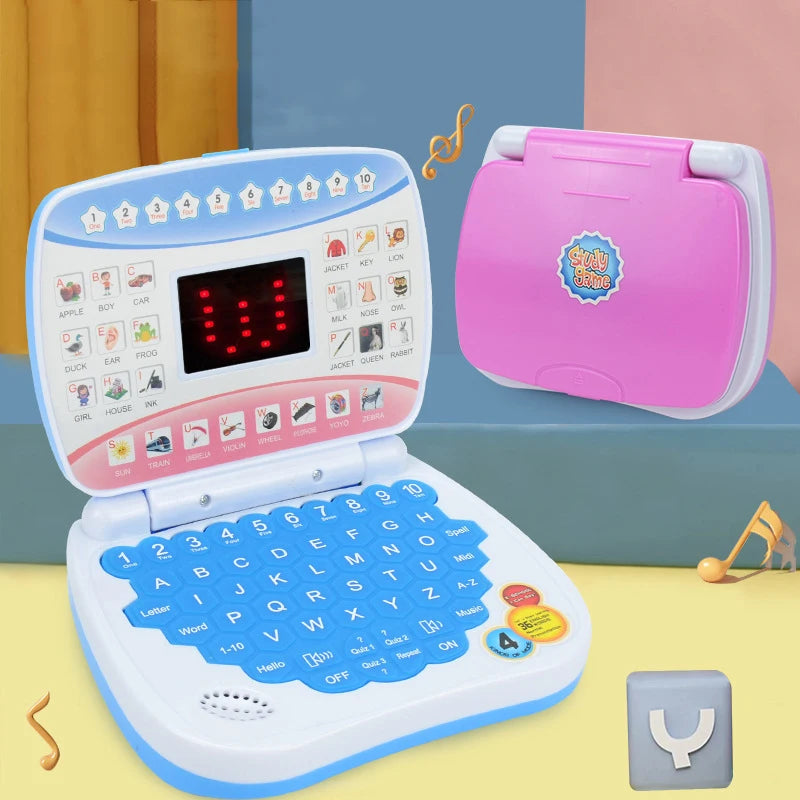 Computer portatile educativo per bambini, giocattolo elettronico prescolare per l’apprendimento delle lingue, regalo per lo sviluppo delle capacità cognitive dei più piccoli